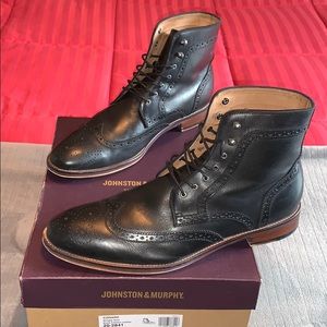 Johnson & Murphy | Mens Calfskin Wingtip Boots 13!